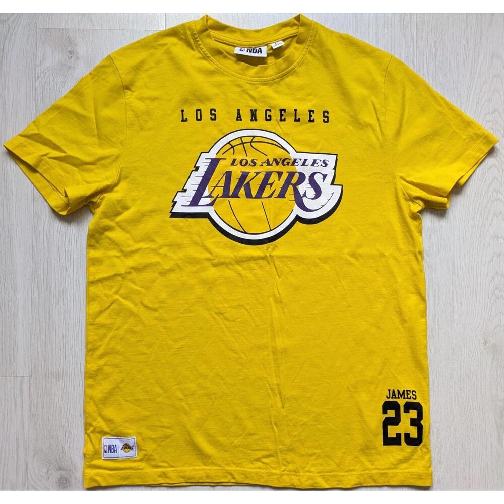 Nba Los Angeles Lakers Shirt Fan Tee Lebron James 23 Yellow Size M